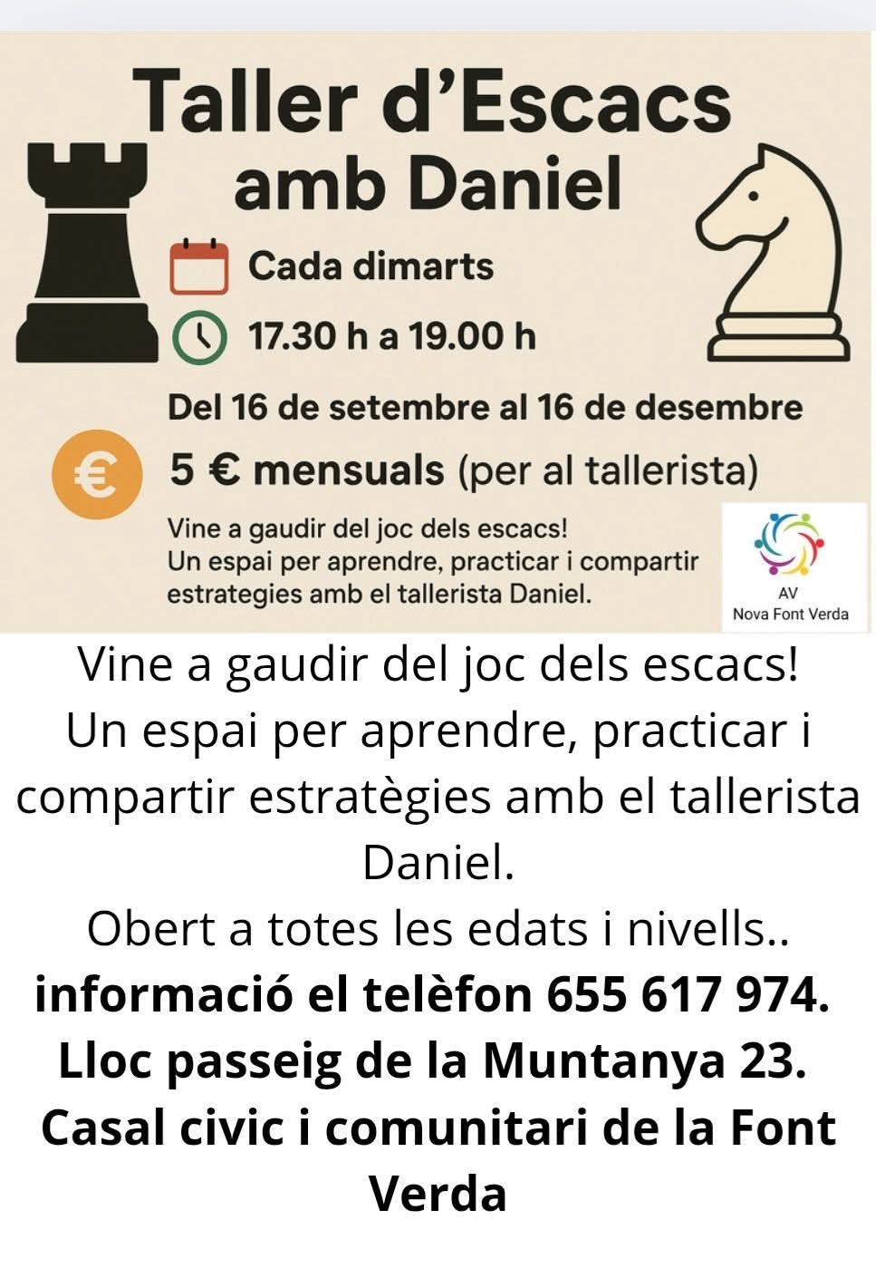 Més informació sobre l'article taller d escacs