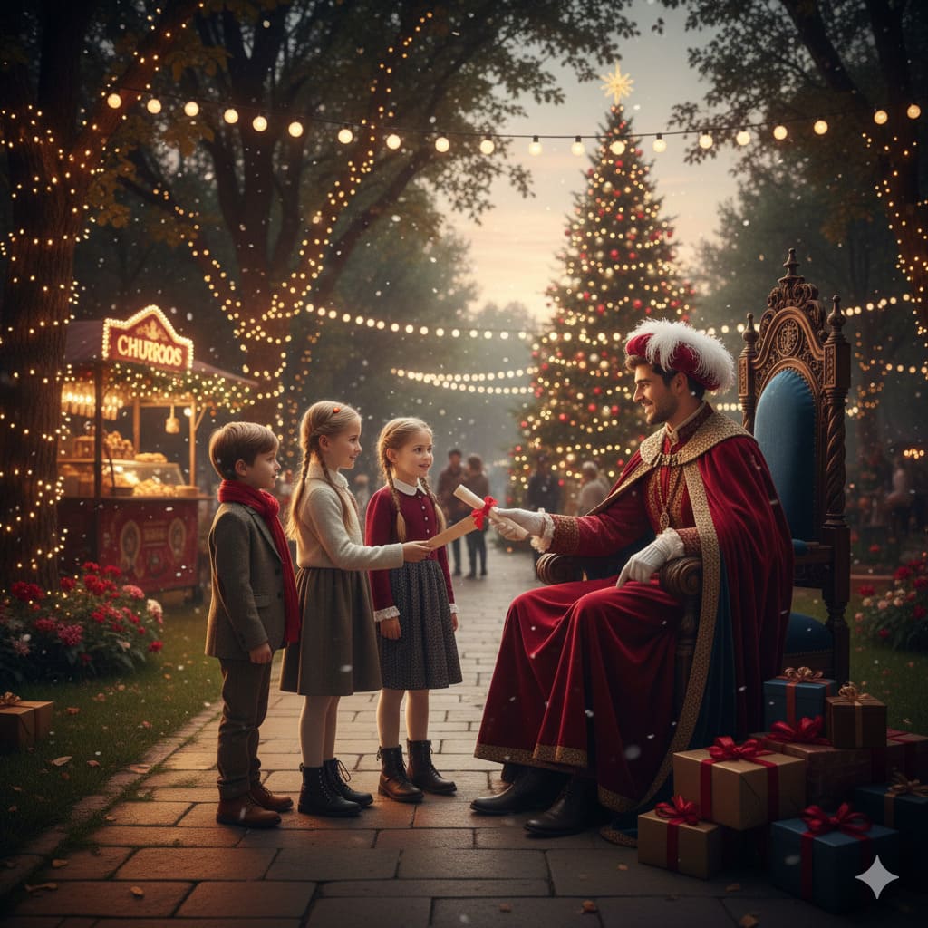Nens donant la carta al Paje Reial